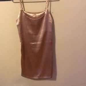 Pink satin dress
